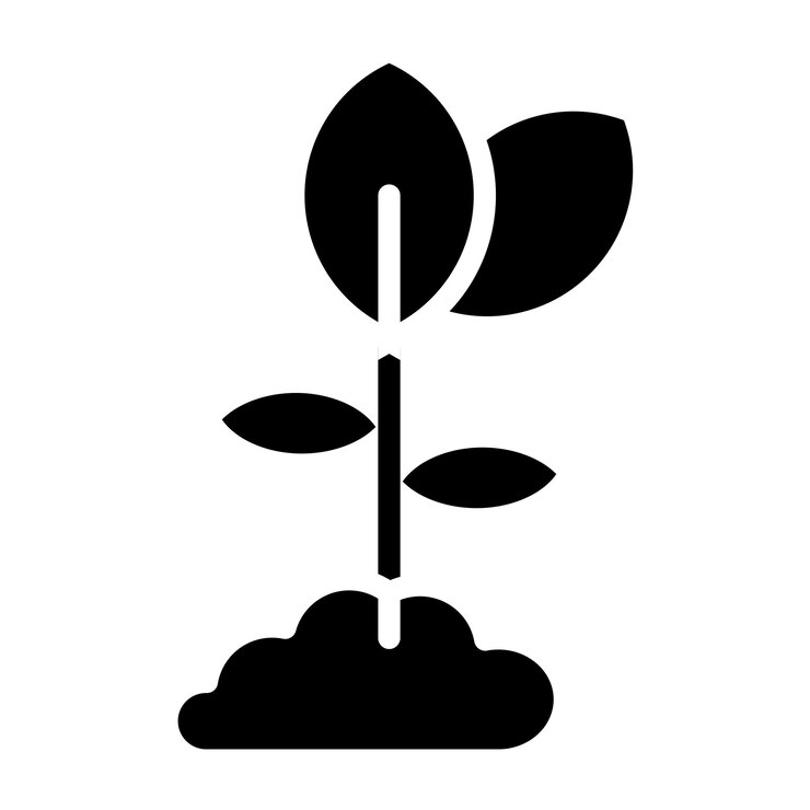Estilo del icono de diseño vectorial de brotes