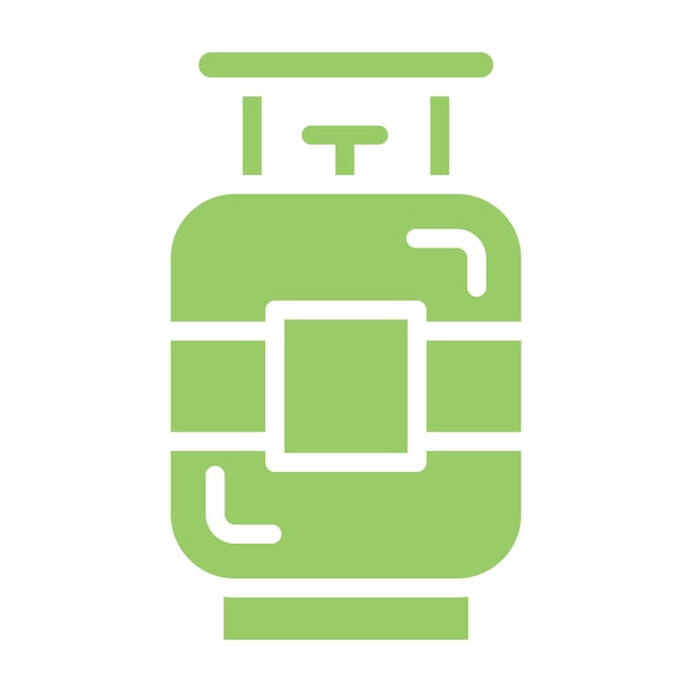 Estilo del icono del tanque de propano de diseño vectorial