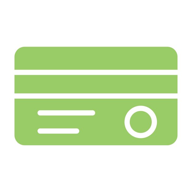 Estilo del icono de la tarjeta de débito de diseño vectorial