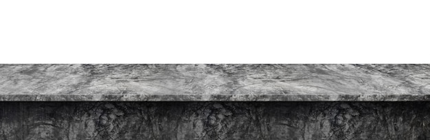 Estilo loft de hormigón de mesa, utilizado para mostrar o montar sus productos, aislado sobre fondo blanco.