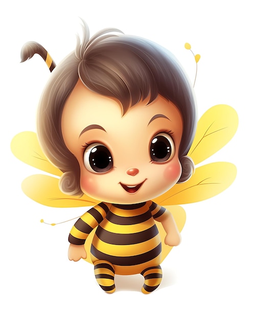 El estilo de Margaret Keane el bebé gracioso Bumblebee