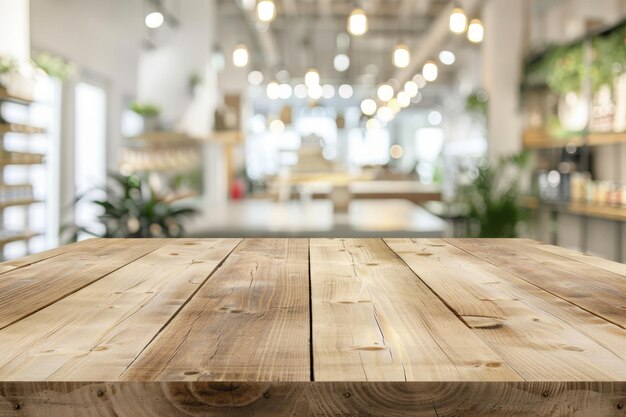 Estilo de mesa de madera en un espacio ambiente moderno que evoca comodidad y elegancia