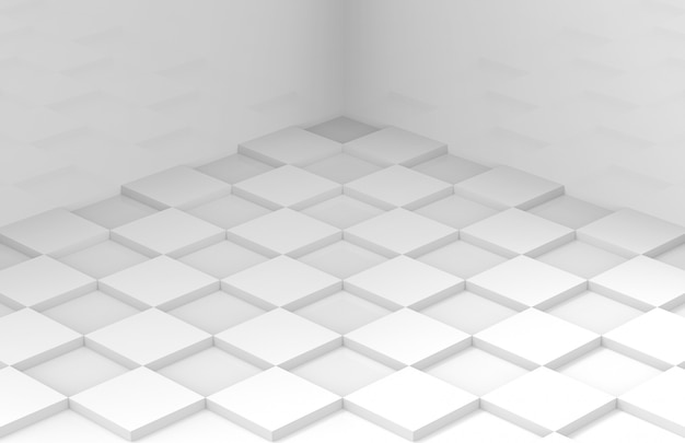 Foto estilo minimalista branco quadrado grade parede de canto do quarto de canto da telha
