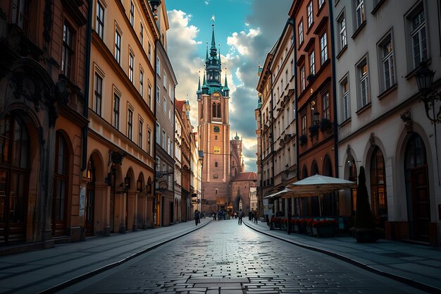 Foto estilo de oro claro y carmesí claro en cracovia