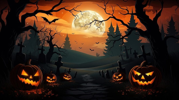 Foto estilo de papel de dibujos animados de fondo de halloween