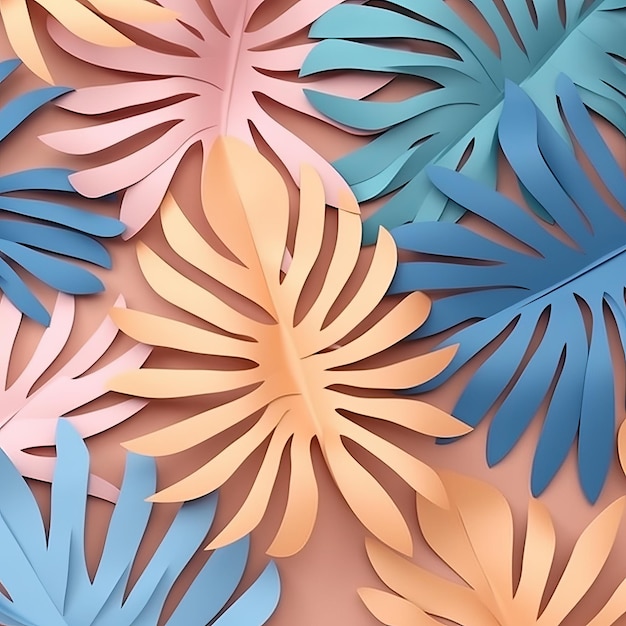 Estilo de papel de fondo floral con IA generativa