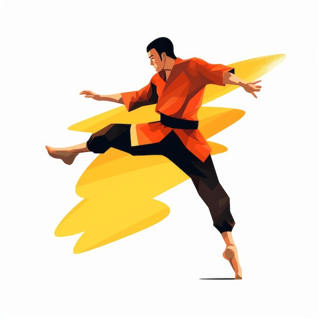 El estilo de paseo Kung Fu gráfico vectorial