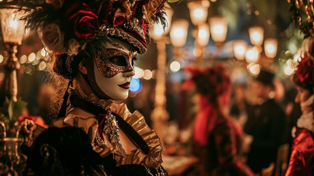 estilo pop de cor um retrato fotográfico de raparigas bonitas conceito de Mardi Gras