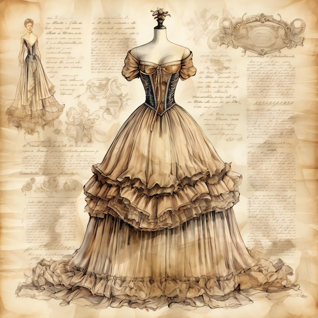 Dibujos de vestidos antiguos shop