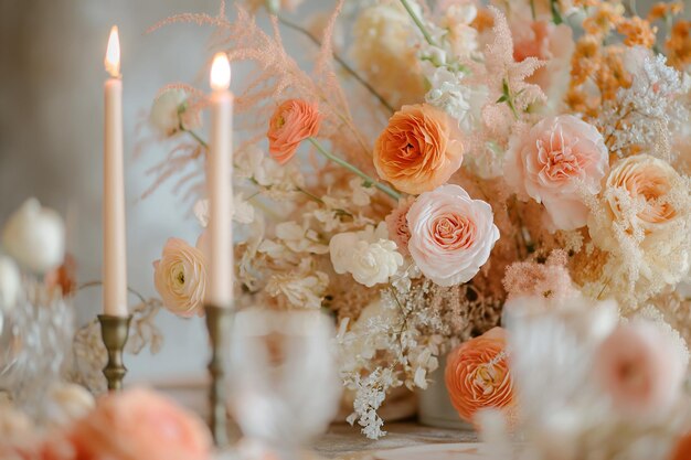 Foto estilo romântico de mesa de casamento azulado