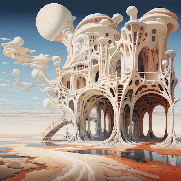 Estilo surrealista formas distorsionadas e intrigantes