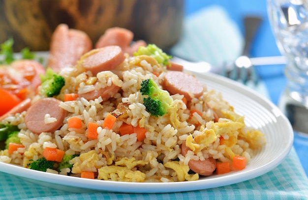 Estilo tailandês de arroz frito