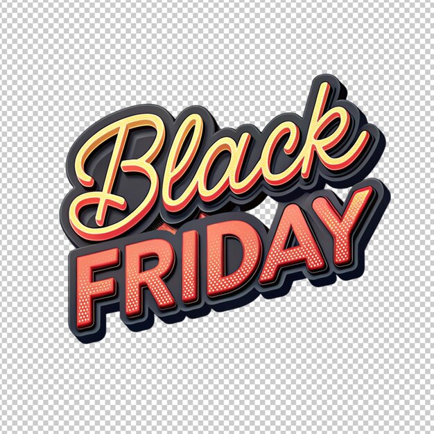 Estilo de texto de Black Friday Efecto de texto editable