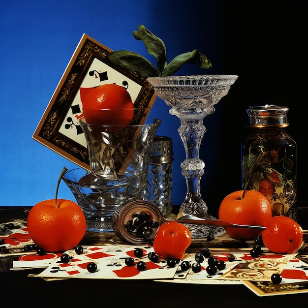 Foto estilo ticiano de la fotografía de comida de vanitas