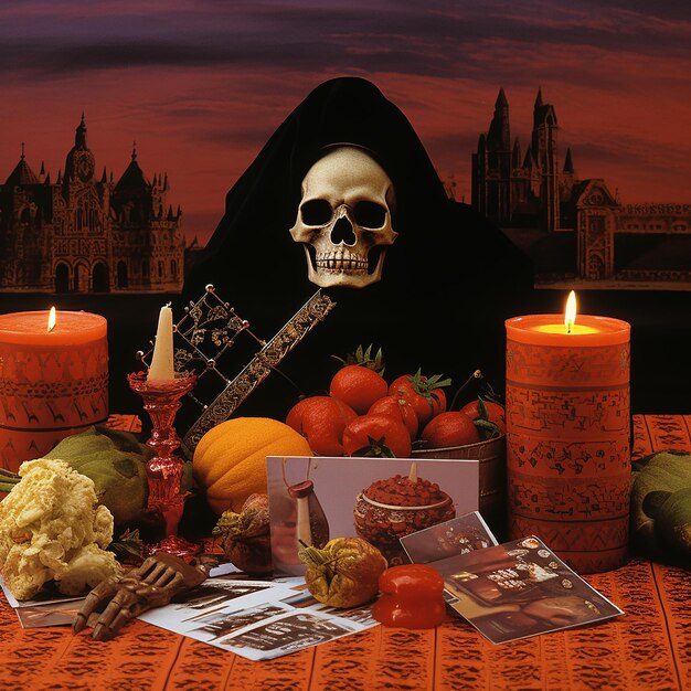 Foto estilo ticiano de la fotografía de comida de vanitas