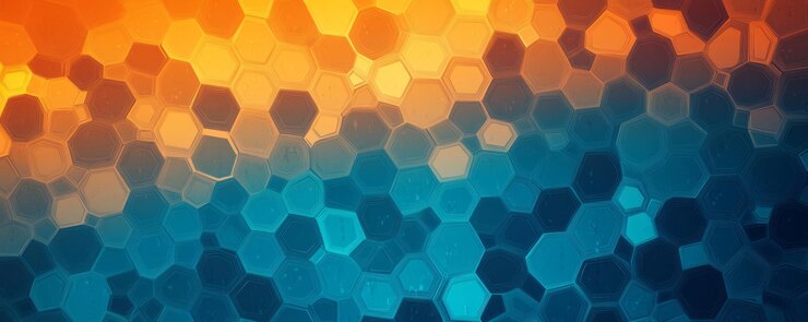 Foto estilo vectorial de fondo hexagonal con gradiente