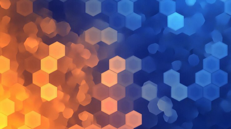 Foto estilo vectorial de fondo hexagonal con gradiente