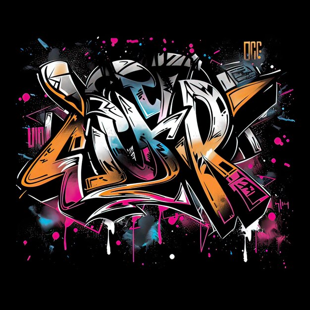 Estilo vectorial Graffiti tipográfico Digital citado Arte vectorial colorido Generado por IA