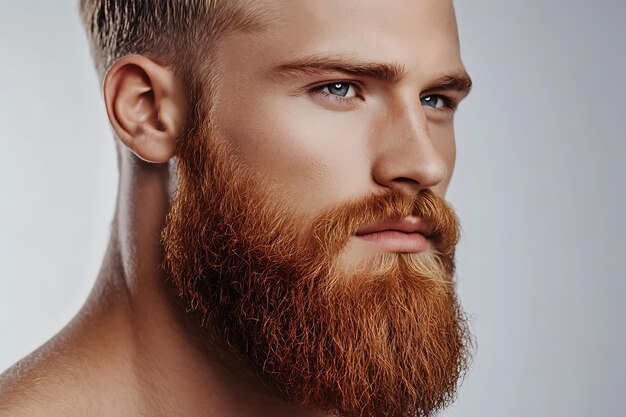 El estilo de vida y la gente concepto joven hombre barbudo estilo casual de cerca aislado