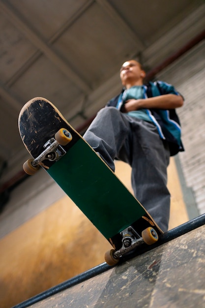 Estilo de vida del patinador con la tabla