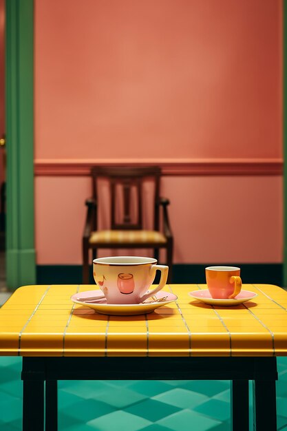 Foto estilo vintage de café en taza