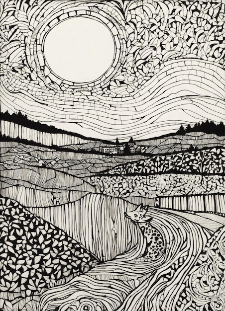 El estilo Zentangle inspirado en Edward Munch