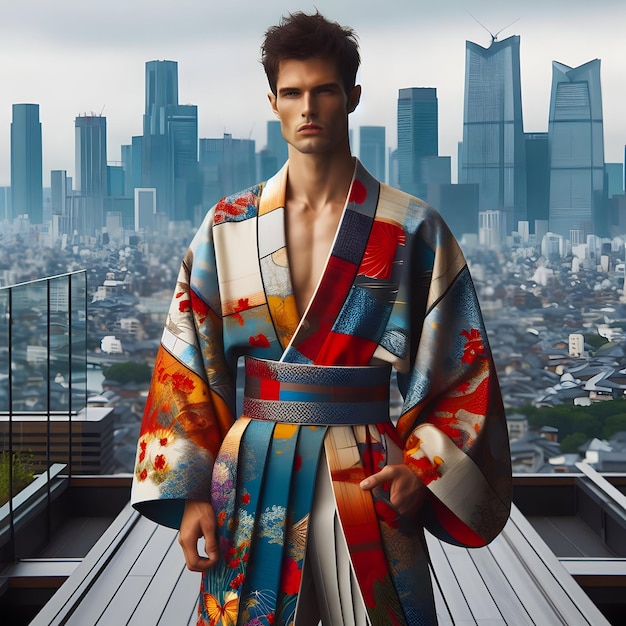 Foto estilos inspirados em kimono streetwear