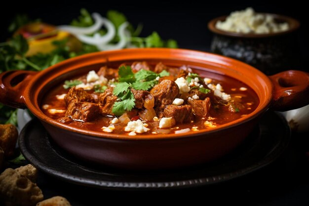 Estofado de pozole rojo y salado