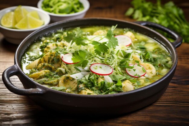 Estofado de pozole verde picante