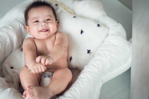 Estoque, foto, fim, cima, retrato, bebê recém-nascido