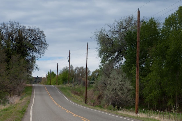 Estrada agrícola em Montrose, Colorado.