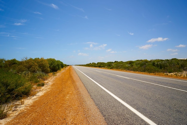 Estrada asfaltada em Perth