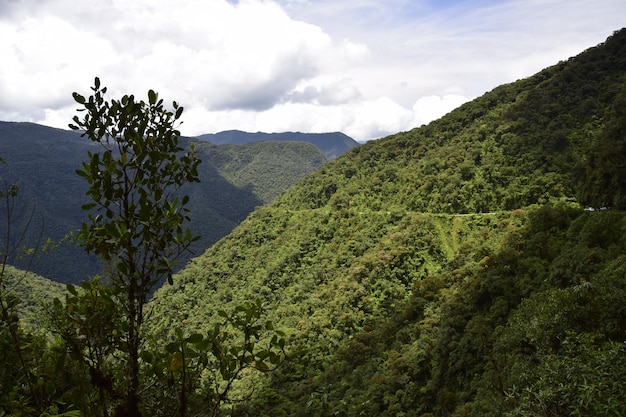 Estrada da morte Camino de la Muerte Yungas North Road entre La Paz e Coroico Bolívia