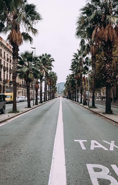 Foto estrada de asfalto vazia em cidade europeia