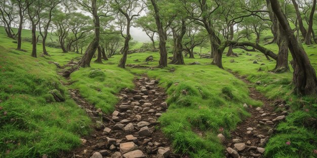 estrada de trabalho na natureza