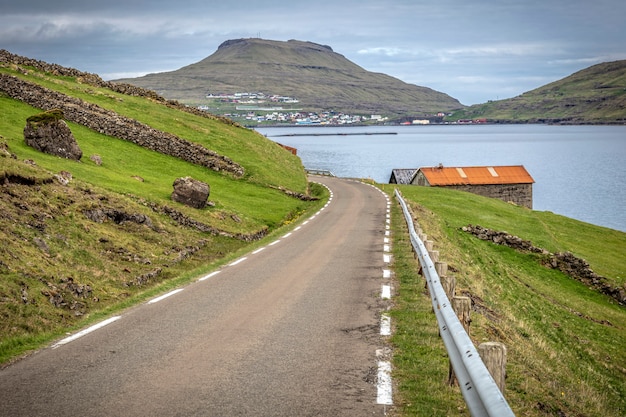 Estrada, em, ilha faroe