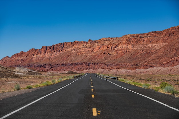 Estrada na América Long Desert Rodovia Califórnia