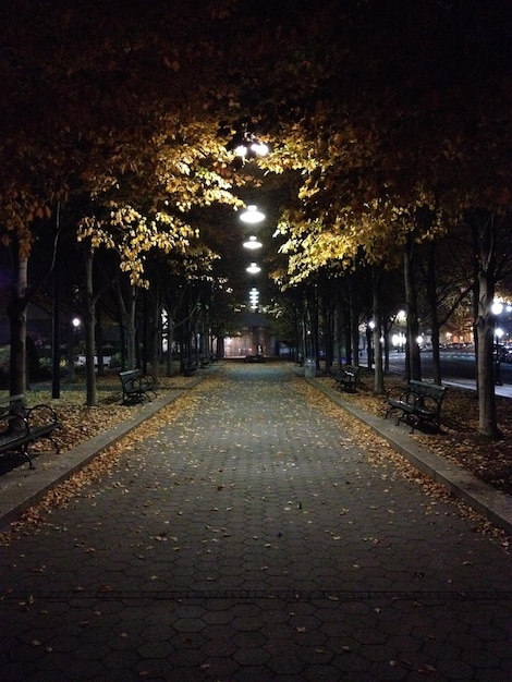 Foto estrada vazia à noite.