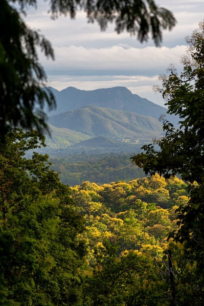 Estradas no vale do norte da Tailândia