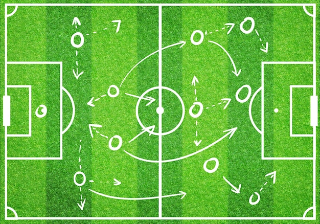 Foto estratégia de jogo de futebol