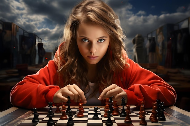 Estratégia de xadrez no playground a concentração de mentes jovens