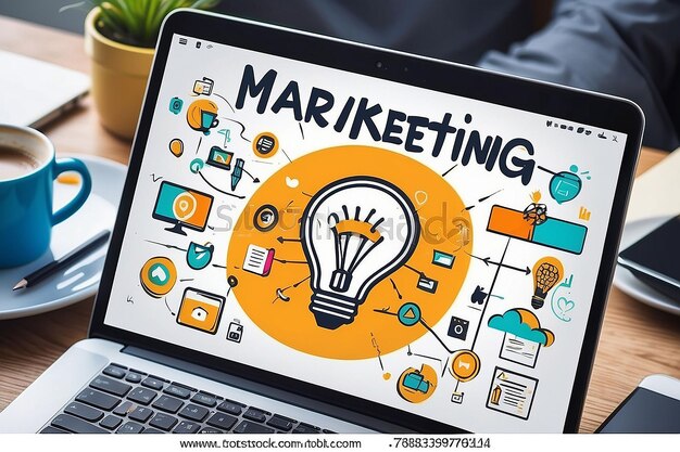 Foto estrategia de marca de marketing digital concepto de medios en línea