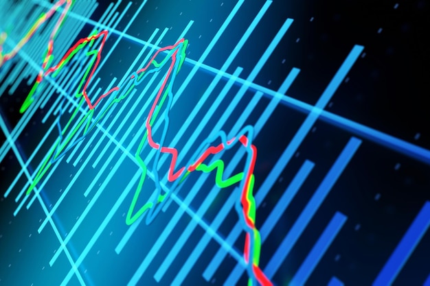 Estrategia de marketing digital Empresario que utiliza una tableta para analizar los datos de ventas y el gráfico de crecimiento económico en una pantalla holográfica Estrategia de negocio y datos digitales 21