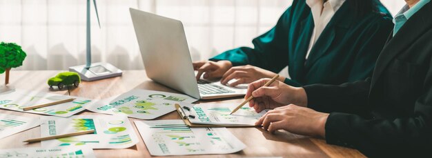 Estrategia de planificación de reuniones de empresas de negocios ecológicos. Pionero