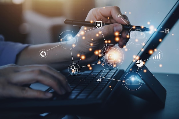 Estrategia de tecnología de transformación digital IoT internet de las cosas transformación de ideas y adopción de tecnología en los negocios en la era digital mejora de las capacidades comerciales globales Ai