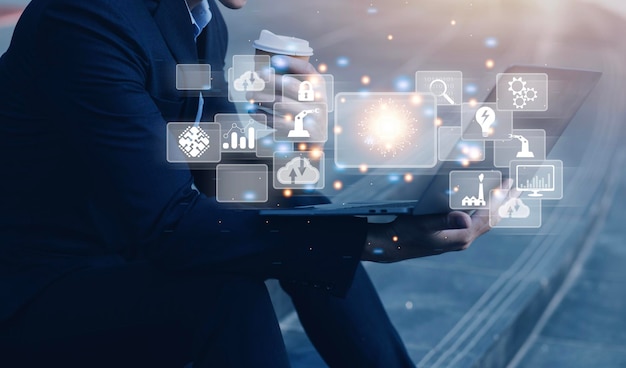 Estrategia de transformación tecnológica digital digitalización y digitalización de los procesos de negocio y datos optimizar y automatizar las operaciones gestión del servicio al cliente internet y computación en la nube