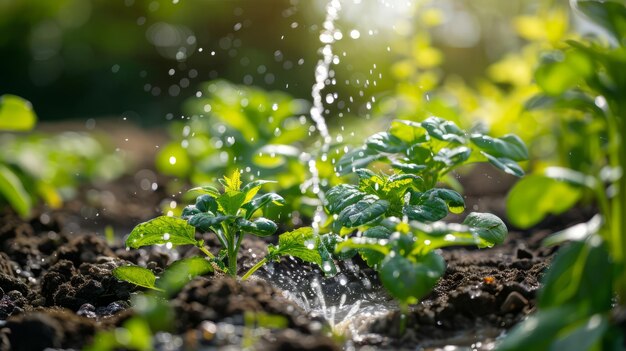 Foto estrategias de jardinería con el agua