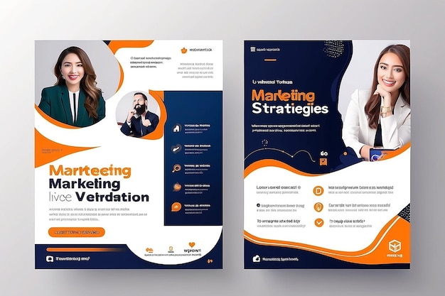 Estrategias de marketing invitación de banner de webinar en vivo y plantilla de publicación en las redes sociales