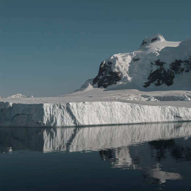 Estreito de Lemaire paisagem costeira montanhas e icebergs Península Antártica Antártica