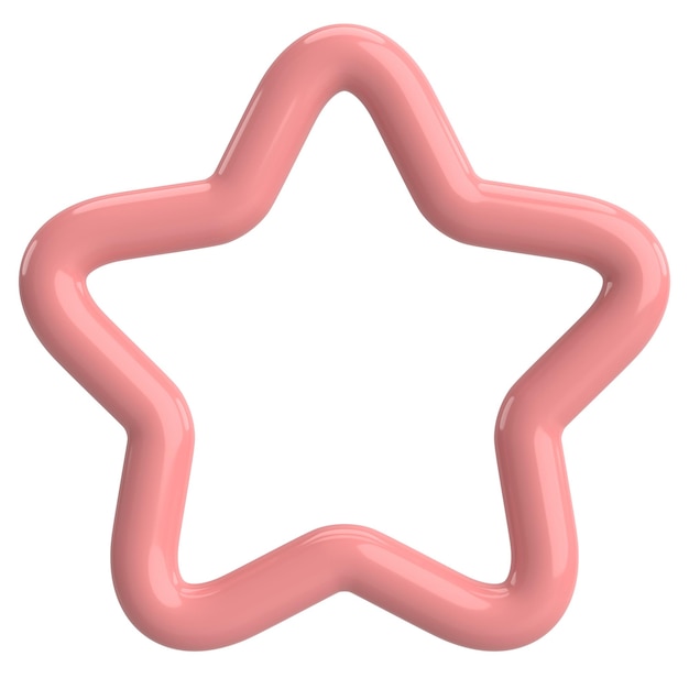 estrela 3D ícone da estrela ilustração 3D